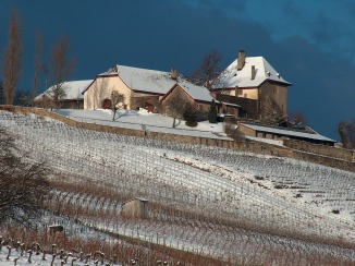 L'Abbaye de Bevaix sous la neige
